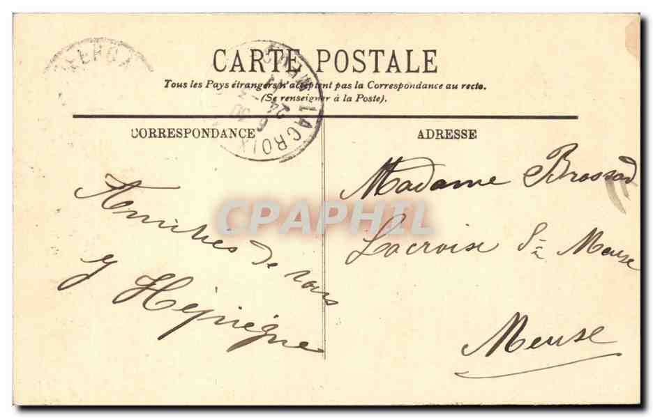 Paris CPA Le pont Royal — Rückseite