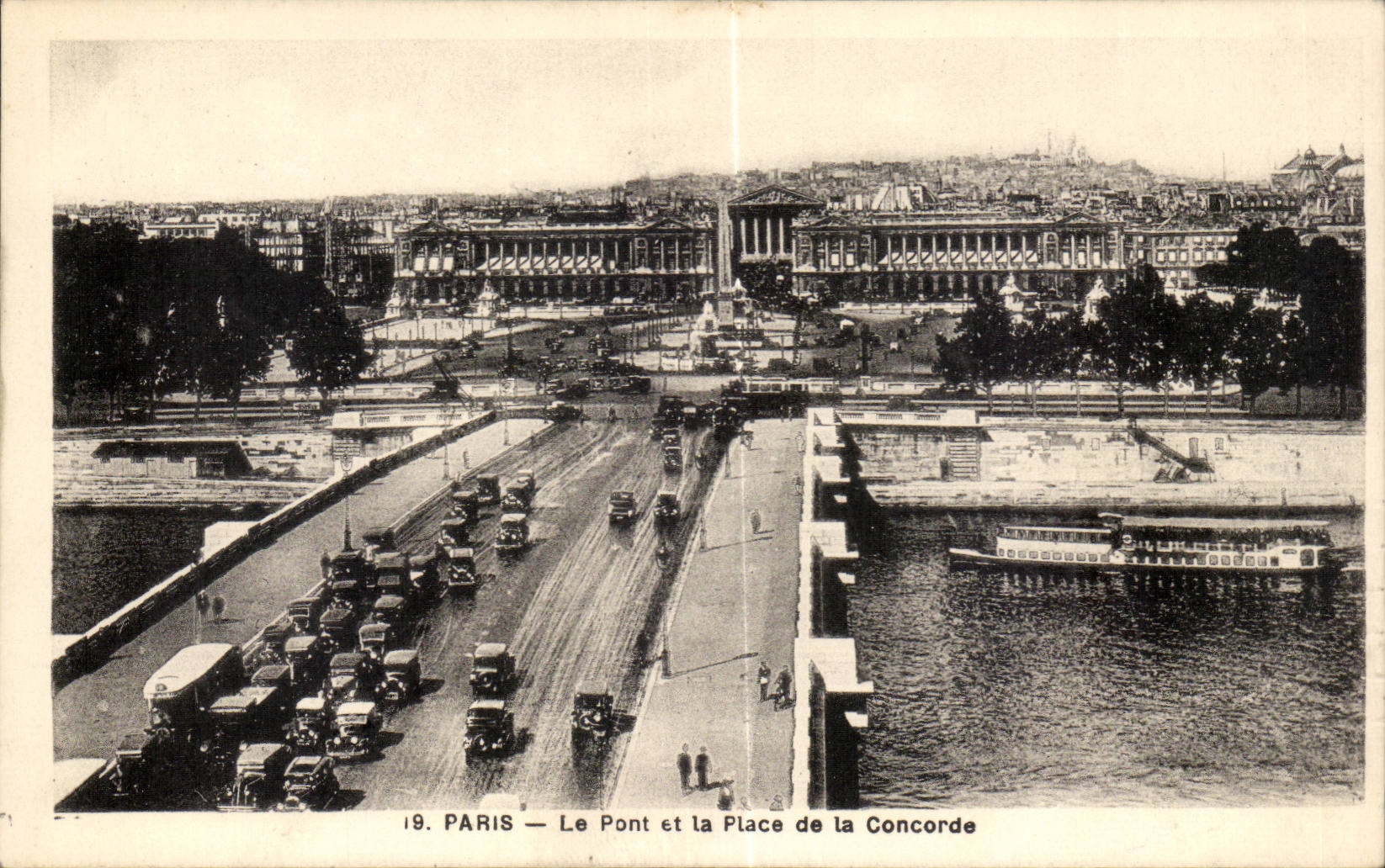 Paris CPA Pont et la place de la Concorde