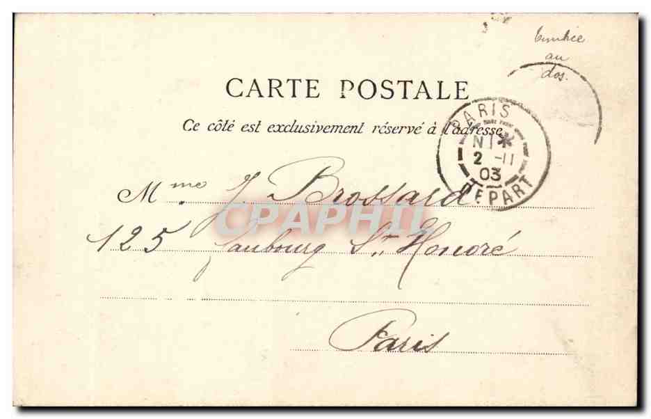 Paris CPA TRibunal de commerce et conciergerie — Rückseite