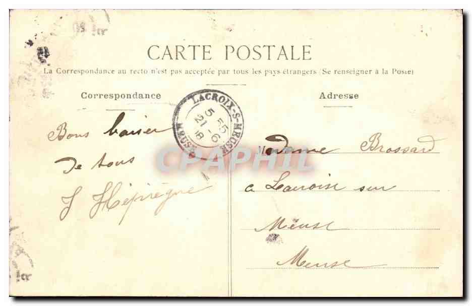 Paris CPA Boulevard de Courcelles — Rückseite
