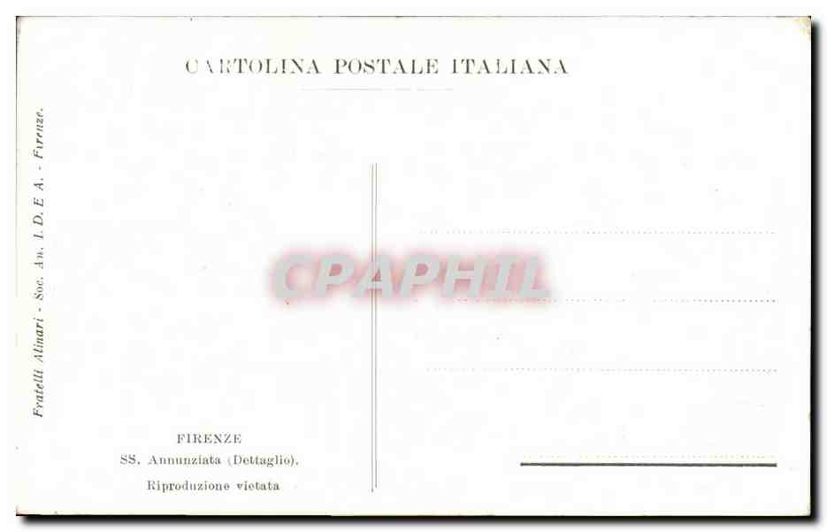 ITalie Firenze CPA SS annunziata (Dettaglio) — Verso