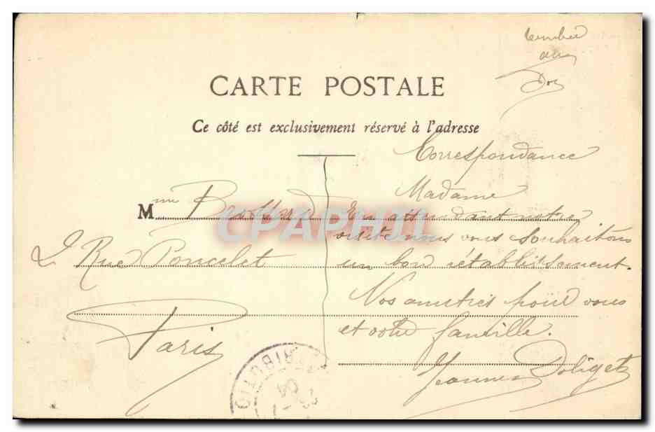 Paris CPA Notre DAme l'abside — Verso