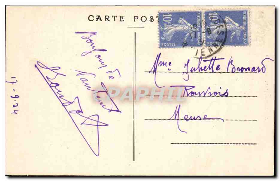 Poitiers (Vienne) — Le Chevet de la Salle des Pas-Perdus du Palais de Justice et la Tour Maubergeon — J. Rohurchon, phot. Poitiers - 40 — Verso
