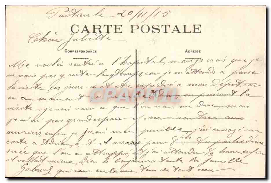 Poitiers CPA Ecole libre Saint Joseph et moulins de Chasseigne — Verso