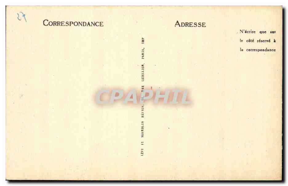 Mont Saint Michel CPA Abbaye Crypte de l'Aquilon — Verso
