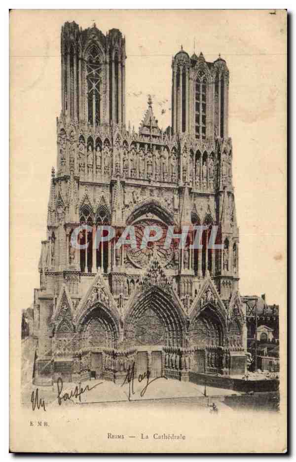 Reims CPA La cathedrale 