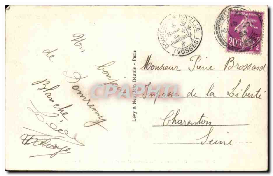 Domrémy - Maison de Ste-Jeanne d'Arc et statue de Mercié — LL — Verso