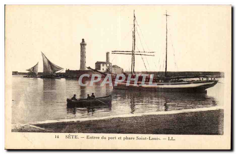 Sète — Entrée du port et phare Saint-Louis — LL.