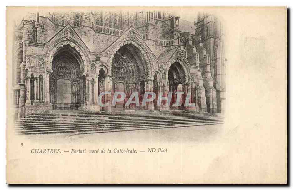 Chartres — Portail nord de la Cathédrale — ND Phot