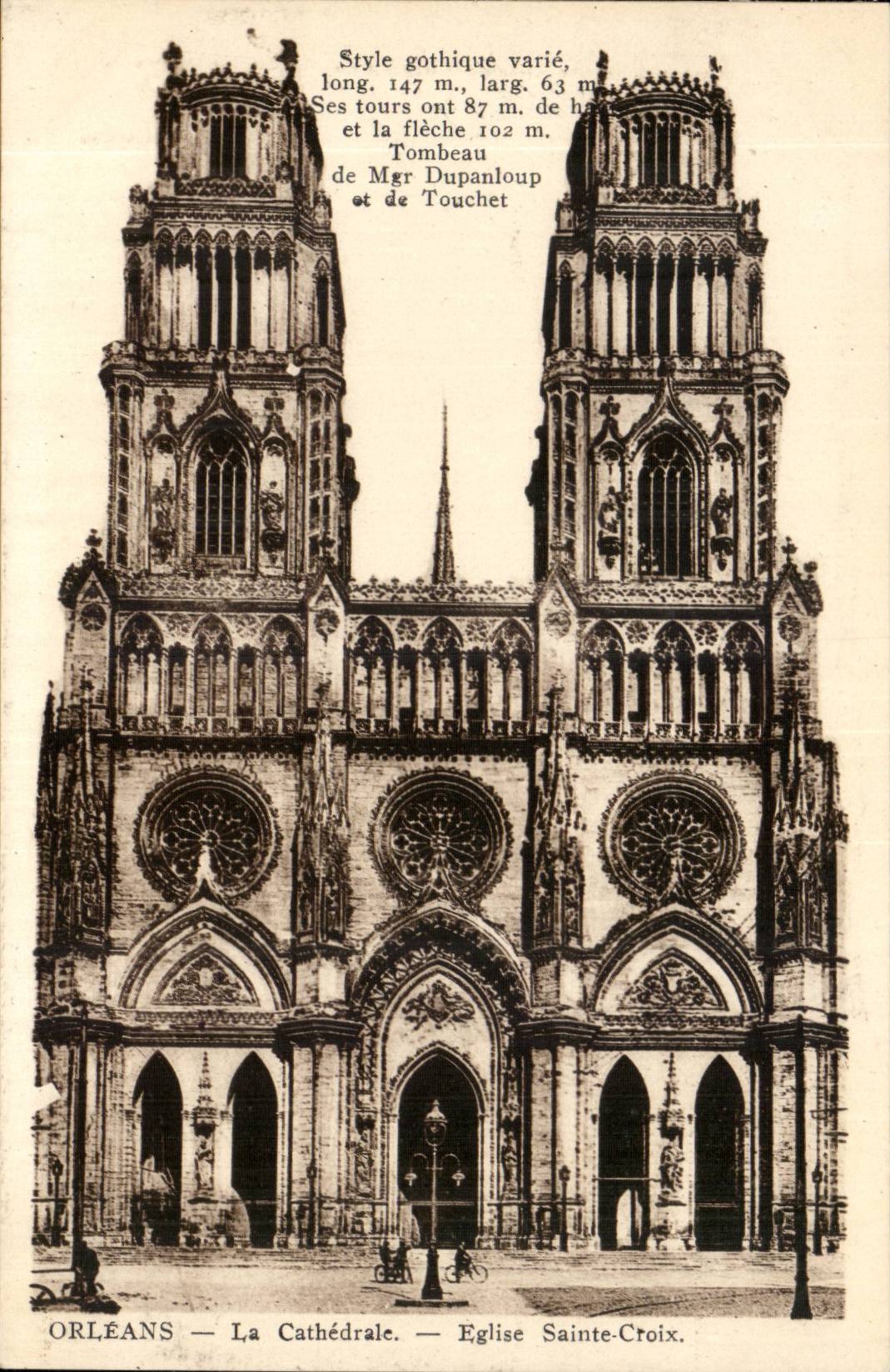 Orleans CPA La cathedrale Eglise sainte CRoix