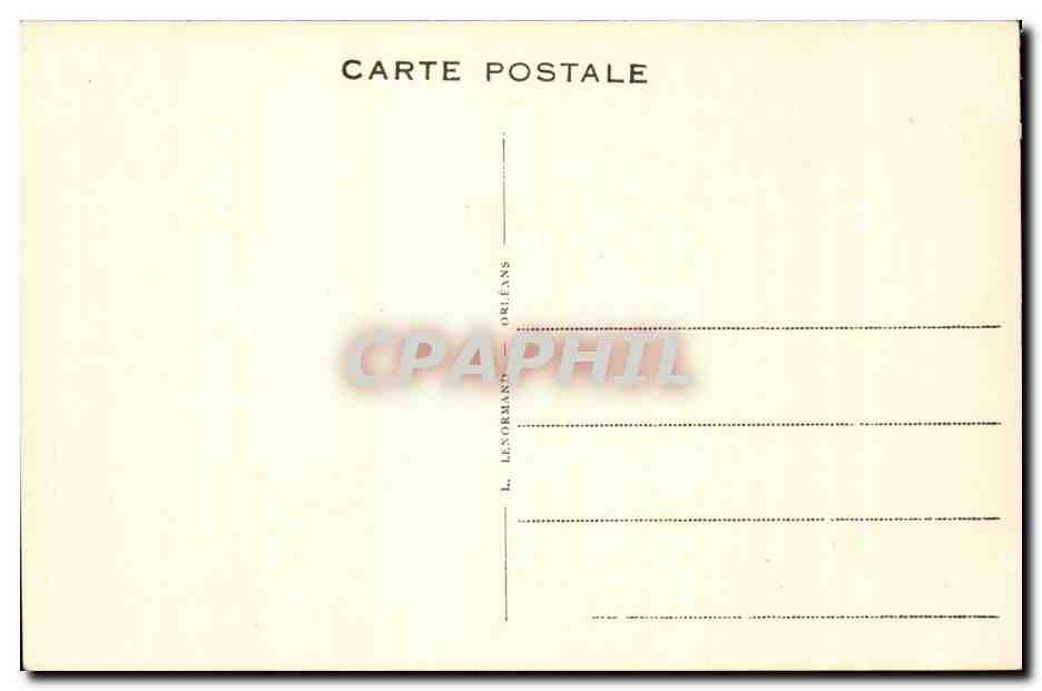 Orleans CPA La cathedrale Eglise sainte CRoix — Verso