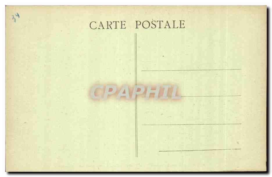Alte Abtei von MONT-ST MICHEL — nach altem Kupferstich — Rückseite