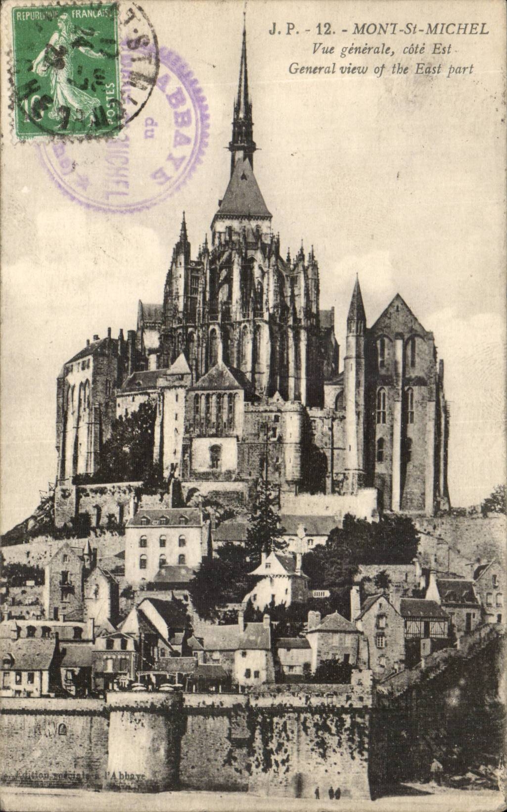 Mont-Saint-Michel — Allgemeiner Blick, Ostseite — J.P. 12, Sonderausgabe der Abtei