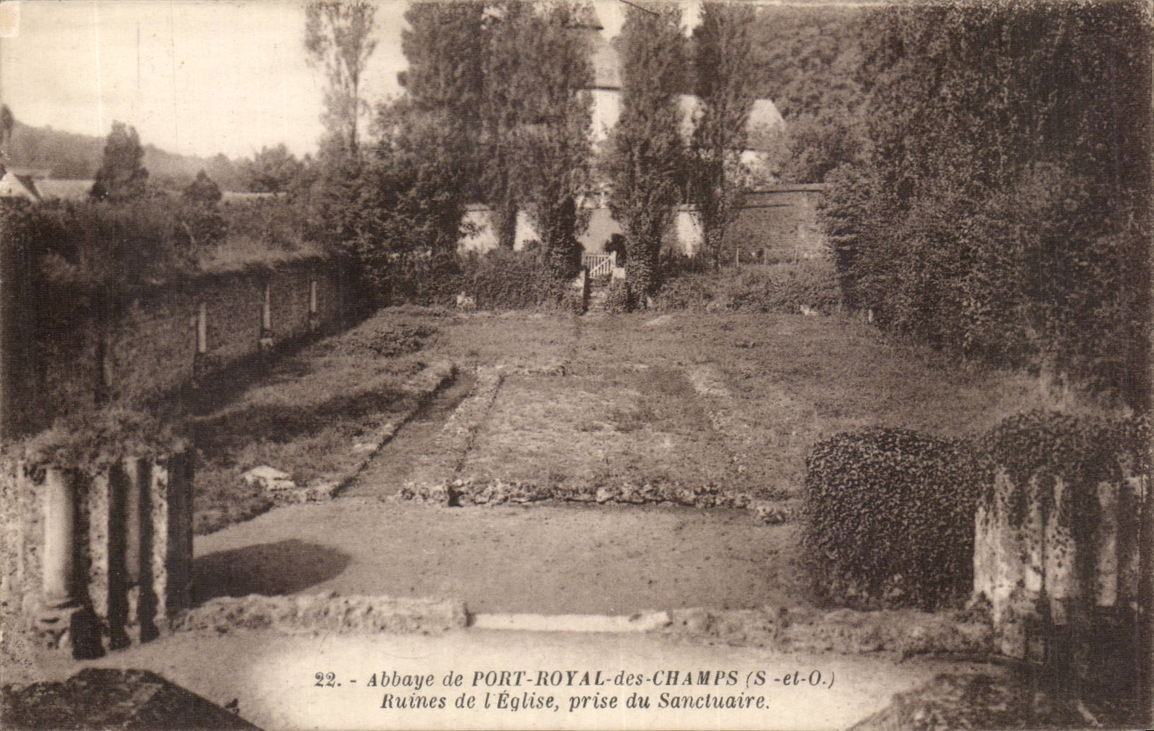CPA Abbaye de Port Royal des Champs Ruines de l'eglise prise du sanctuaire