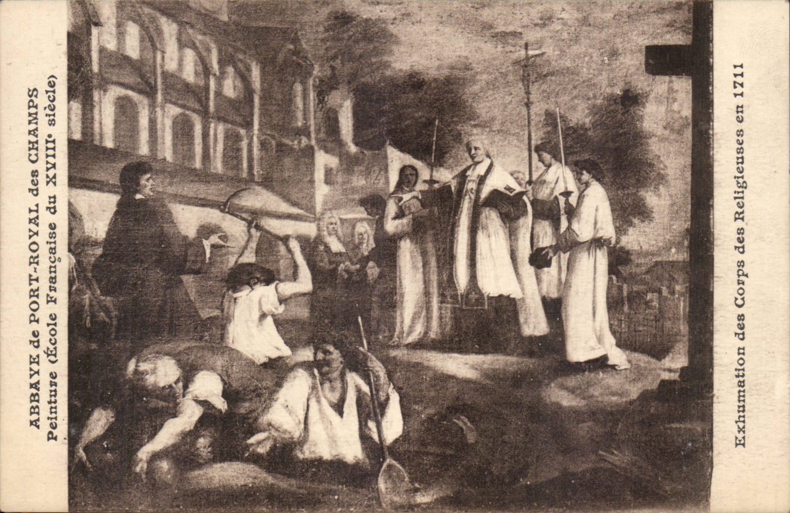 CPA Abbaye de Port Royal des Champs Exhumation des corps des religieuses en 1711