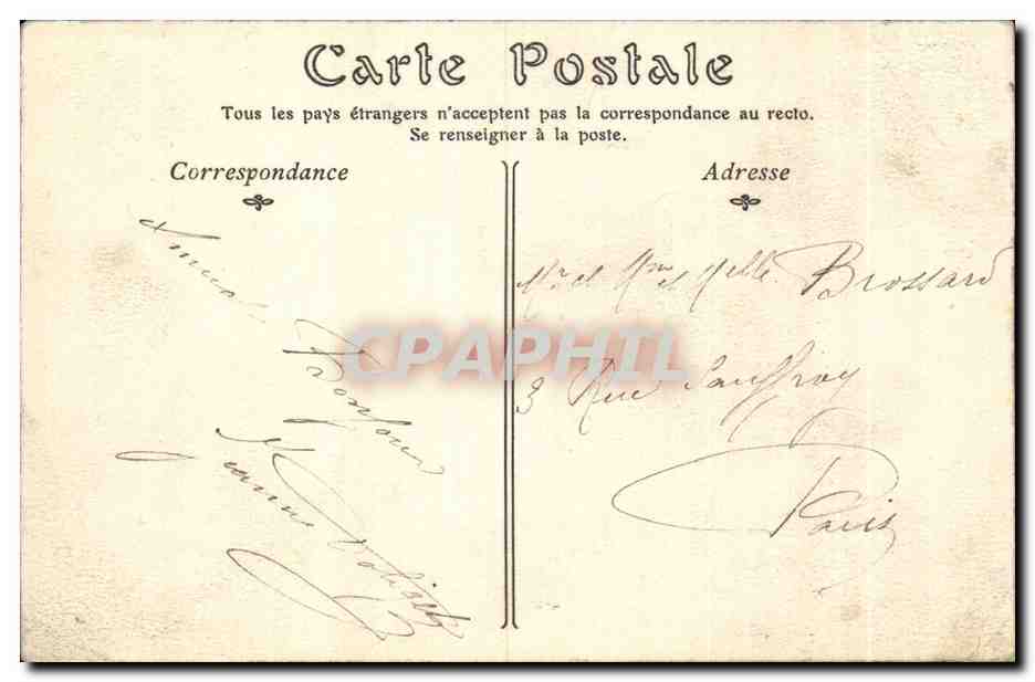 Fort de SAINT-GERMAIN — La Croix Pucelle (1456) — Maison Mangin, papeterie, n°136 — Verso