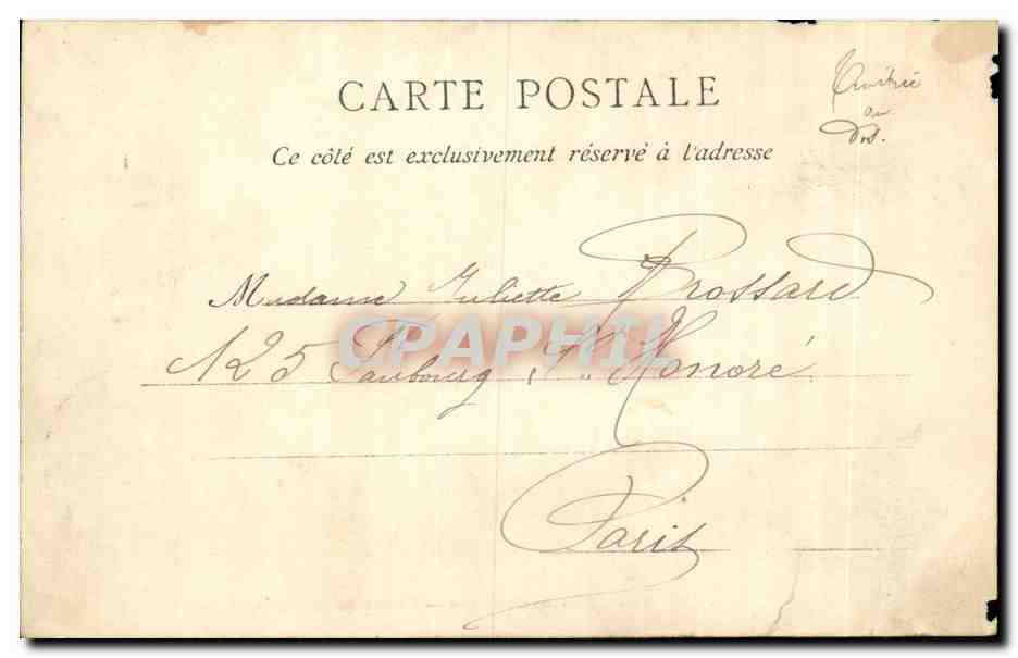 Bois de Boulogne CPA Ferme du Pres Catelan — Rückseite