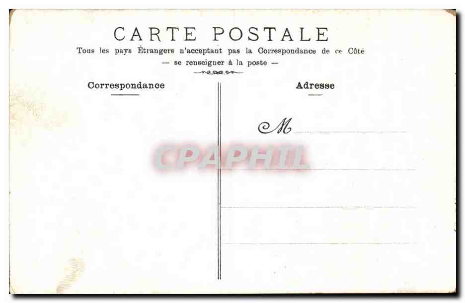 Marseille CPA Palais de justice et statue de Berryer — Rückseite