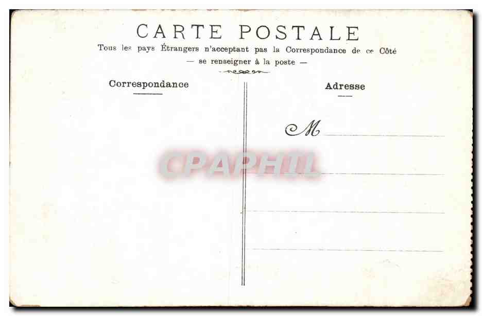 Marseille CPA La CAnnebiere et la Bourse — Verso