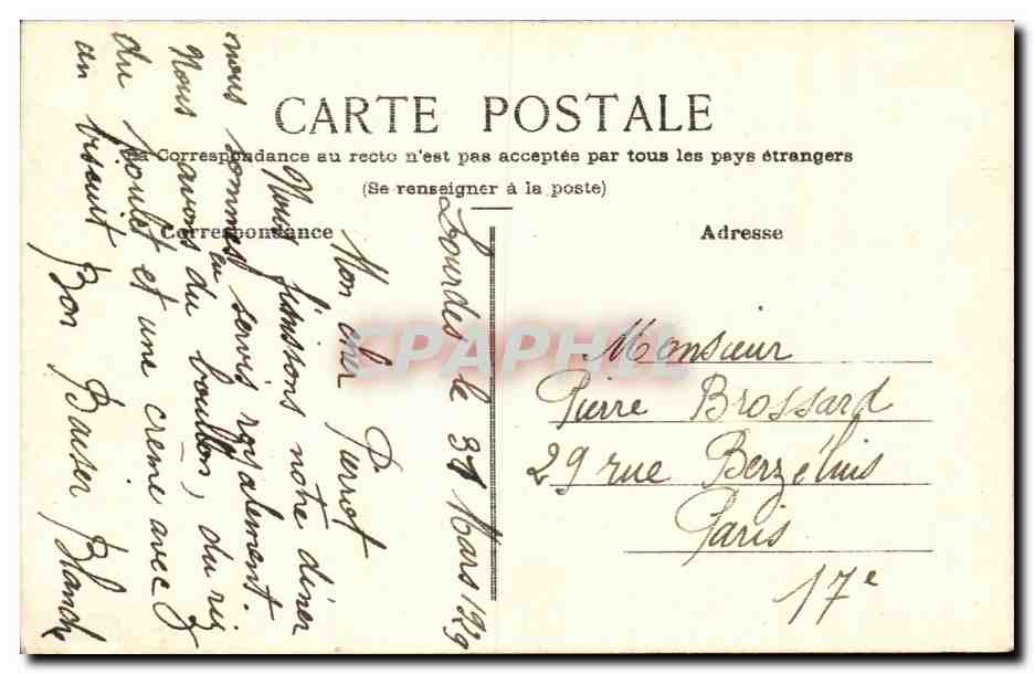 CPA Fantaisie Fleurs (carte toilee) — Rückseite