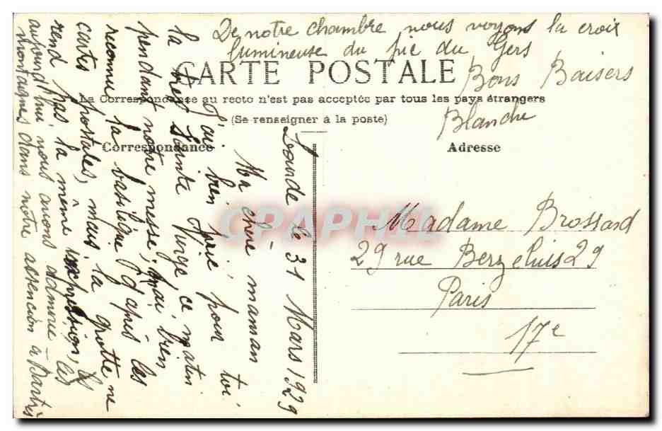 CPA Fantaisie Fleurs (carte toilee) — Rückseite