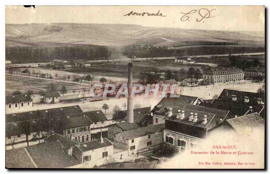 Bar le Duc - Brasserie de la Meuse et Casernes - CPA 