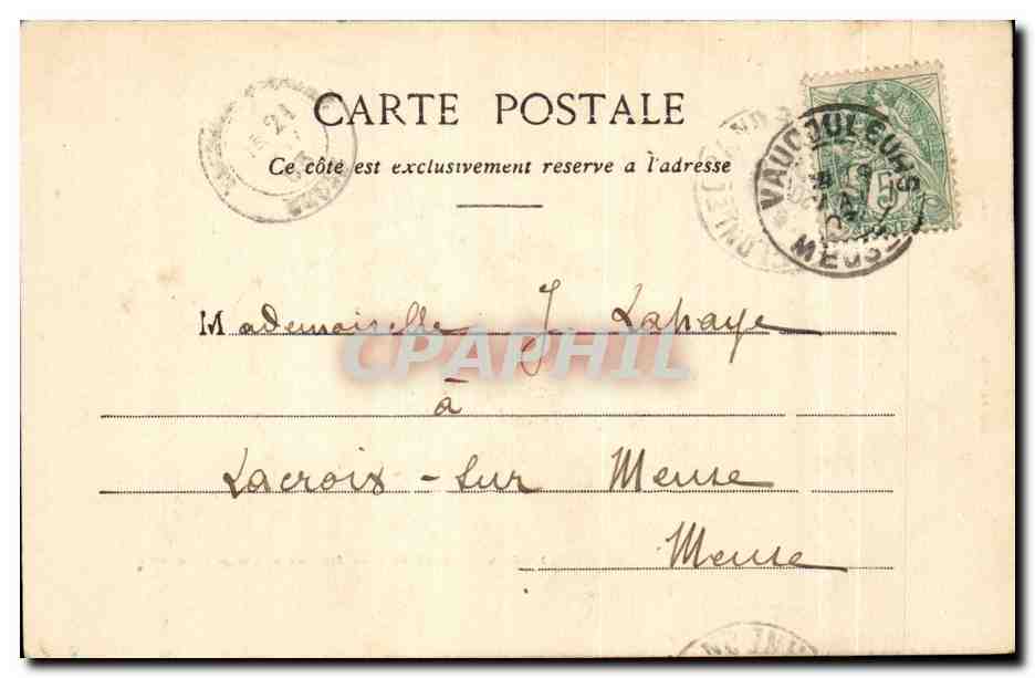 Intérieur de la Maison Jeanne d'Arc à Domrémy — Collection Jeanne d'Arc — Imp. Ad. Welck, Saint-Dié (Dép. Meuse) n° 944 — Achterkant