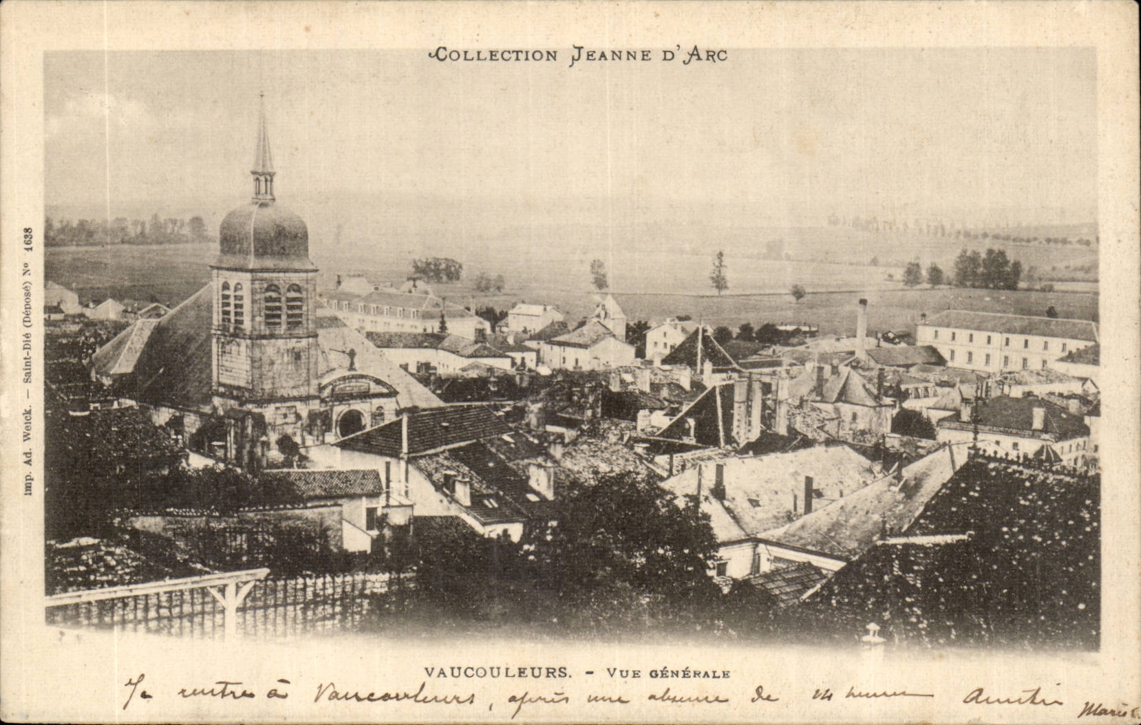 Vaucouleurs - Vue générale — Collection Jeanne d'Arc — Imp. Ad. Weick, Saint-Hié (Dép. 55) N° 1438