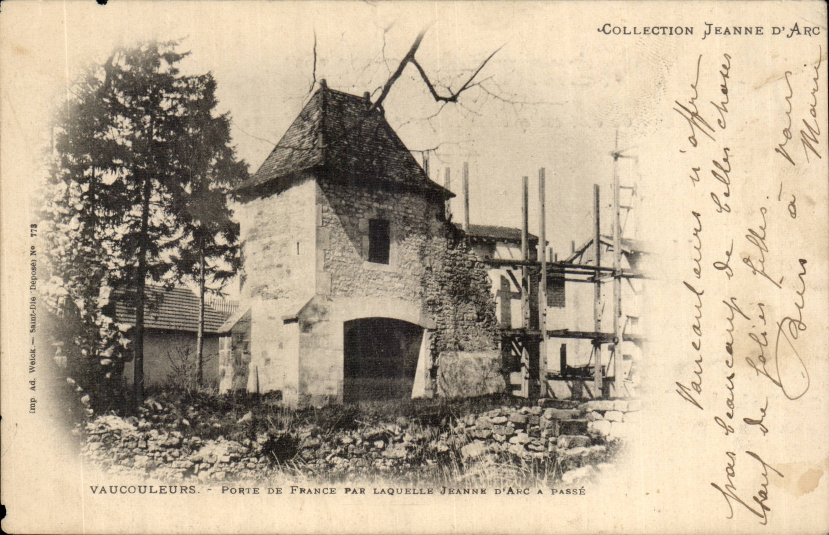 Vaucouleurs - Porte de France par laquelle Jeanne d'Arc a passé — Imp. Ad. Welck, Saint-Dié (Déposé) N° 778