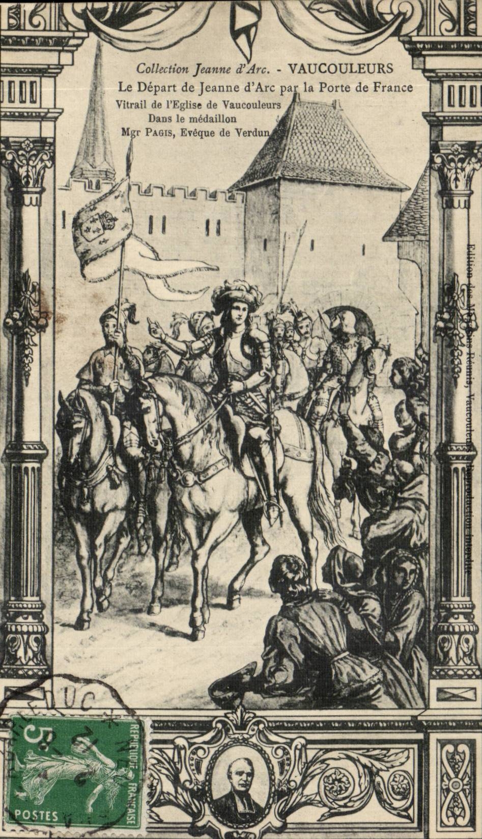 Départ de Jeanne d'Arc par la Porte de France — Vaucouleurs — Édition des Arts et Techniques, Vaucouleurs