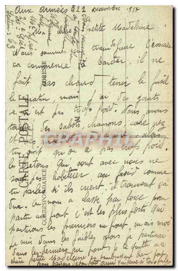 CPA Les contes du lit clos Les tribulations du pere Antoine (folklore) — Rückseite