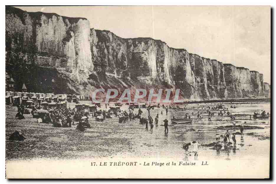 Le Treport CPA La plage et la falaise