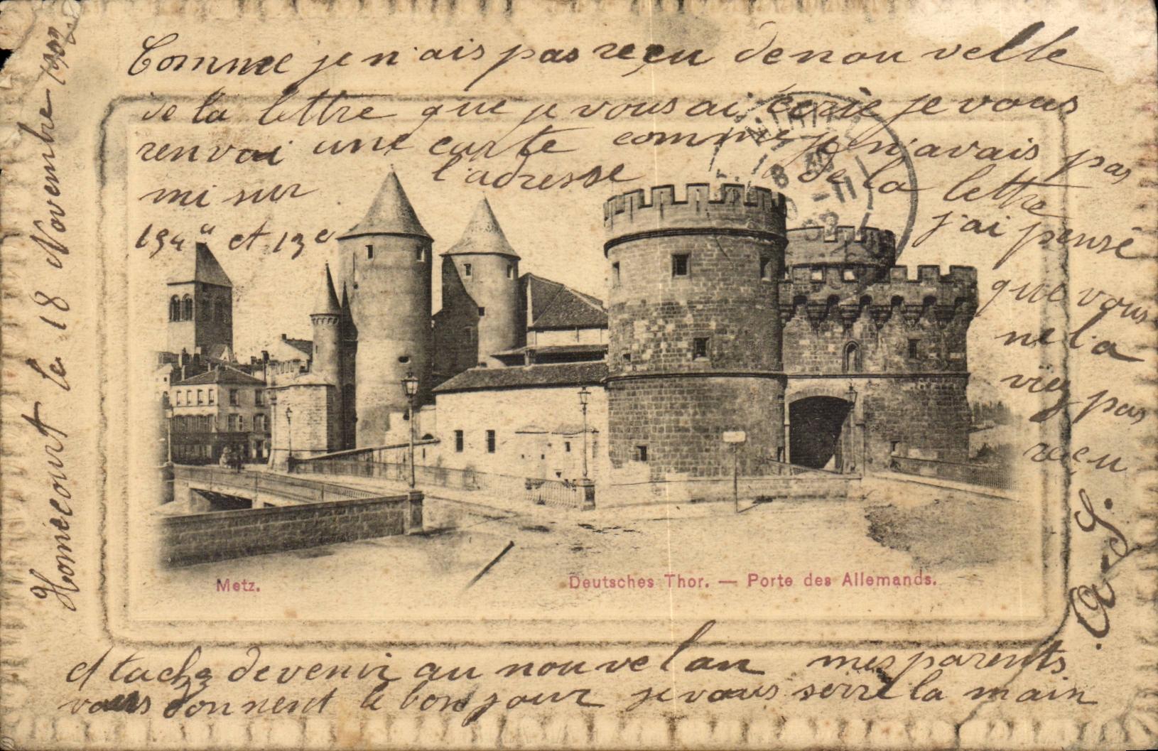 Metz — Deutsches Thor — Porte des Allemands — éditeur Metz, n° 406