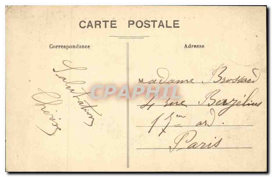 Brest CPA L'Edgar Quinet La grande rue L'arsenal (bataeux) — Rückseite