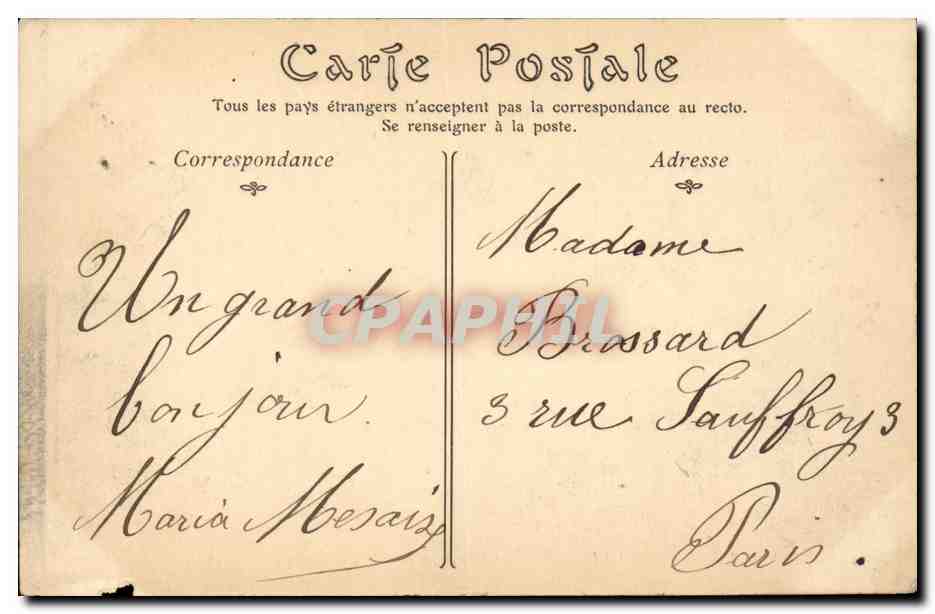 Mont Saint Michel CPA Cote sud vue prise a l'est de la Digue — Verso