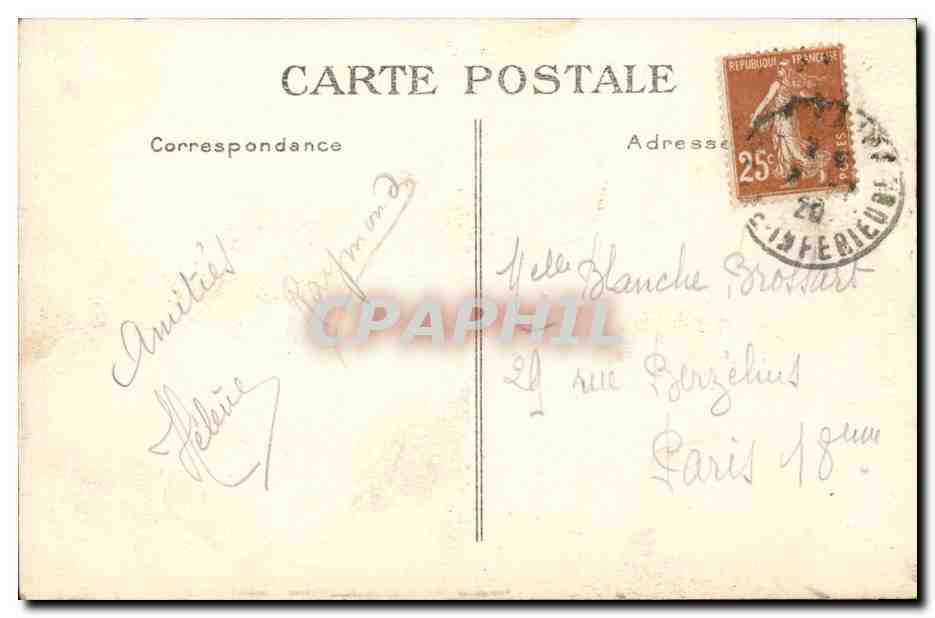 Le Havre CPA La Heve La falaise et la mer vues du casino — Rückseite