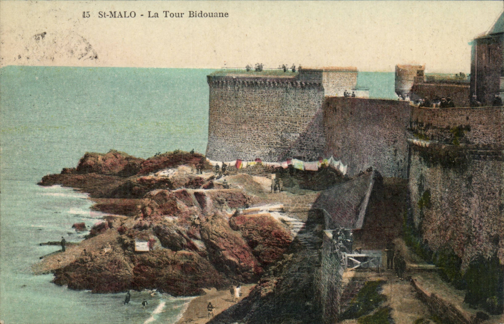 St-Malo - La Tour Bidouane — vue de la tour et du port, éditeur anonyme, n° 15