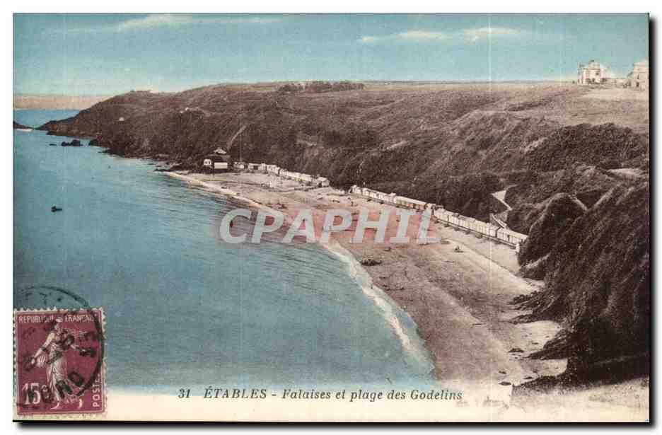 Etables CPA Falaises et plage des Gobelins