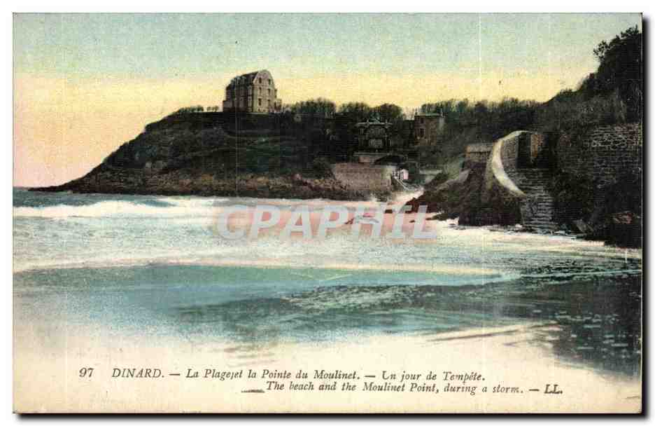 Dinard — La Plage et la Pointe du Moulinet — Un jour de Tempête — LL