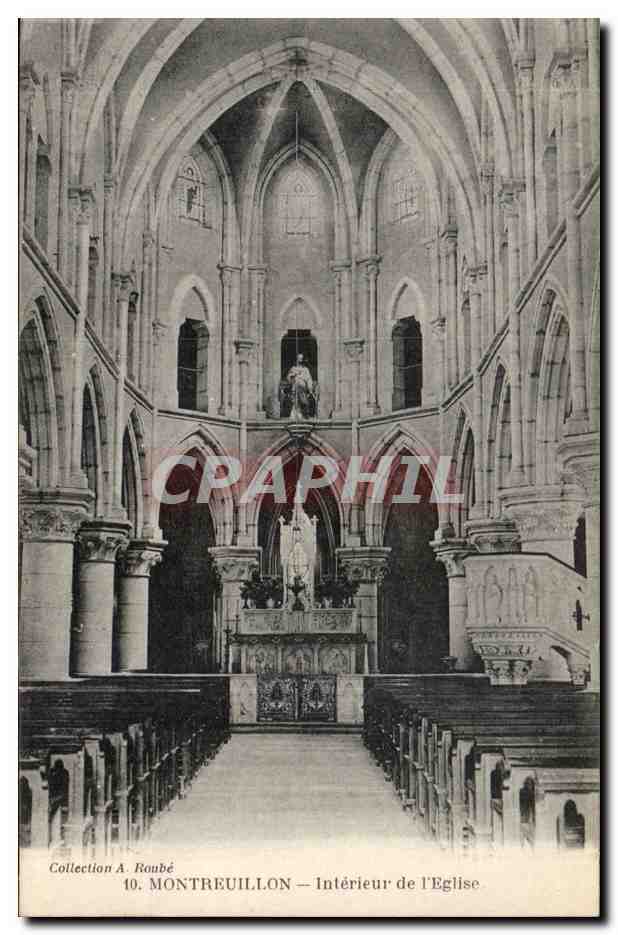 Montreuillon - Interieur de L'Eglise - - CPA 