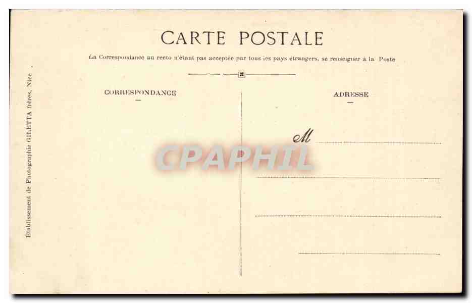 Hyeres - Boulevard Riodet - Palmiers - CPA  — Rückseite