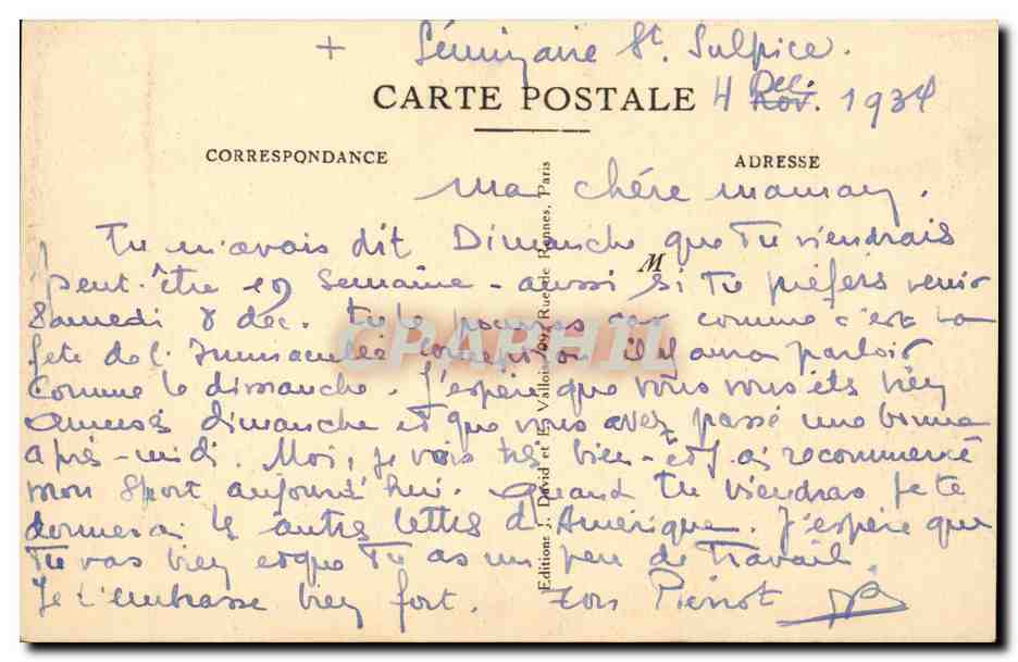 Confalns - Ecole Secondaire de Sacre Coeur - CPA  — Rückseite