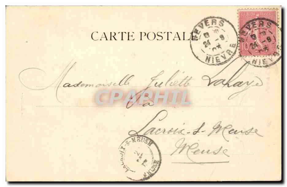 Nevers - La Chapelle Sainte Marie - CPA  — Rückseite