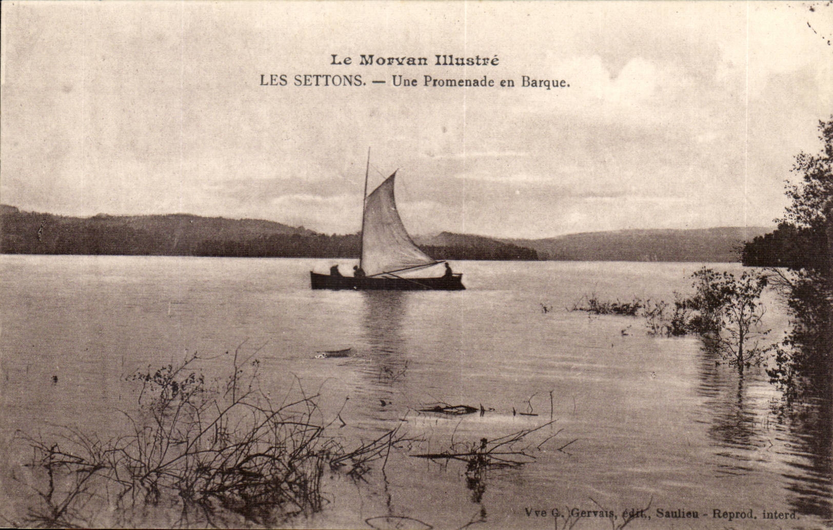 Les Settons - Une Promenade en Barque - Le Morvan Illustre - CPA 