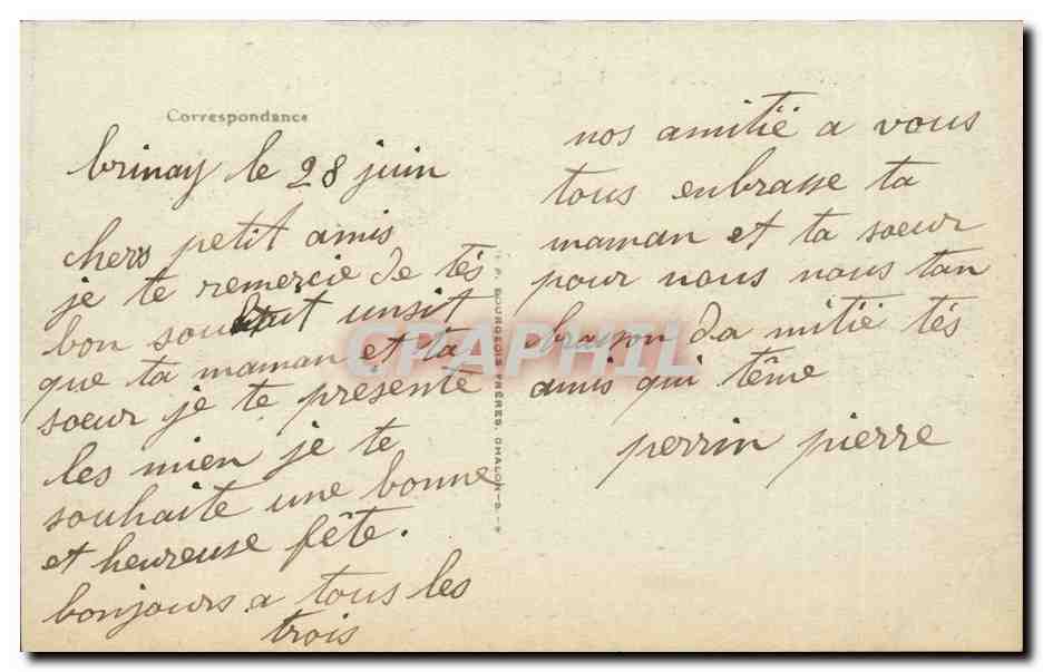 St Honore les Bains - Le Bourg et la Vieille Montagne - CPA  — Rückseite