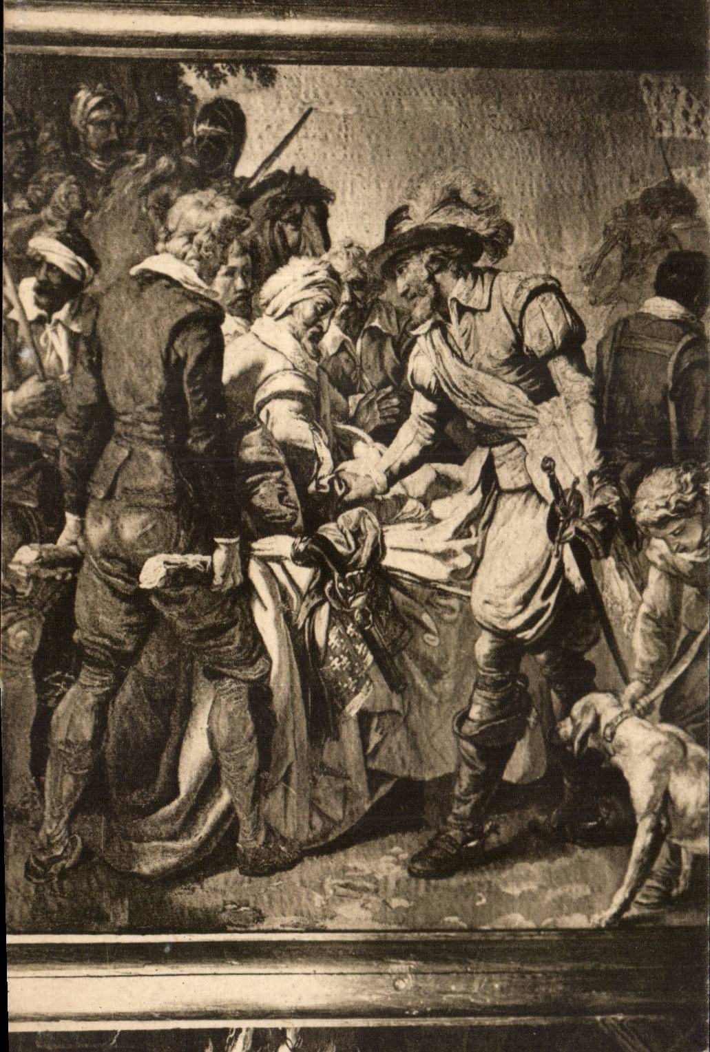 Henri IV rencontre Sully blessé — Tapisserie du Château (8) — Édition Artistique Labordin Frères, Toulouse