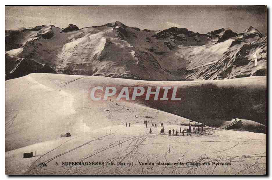 Superbagneres CPA Vue du plateau et la chaine des Pyrenees