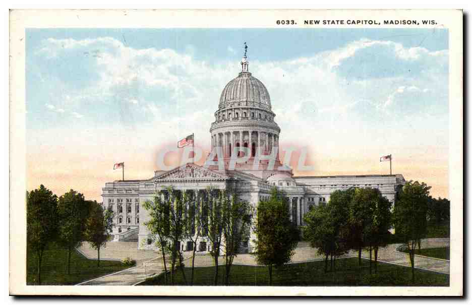 Etas Unis - United States - USA - Madison Wisconsin - New State Capitol - CPA 