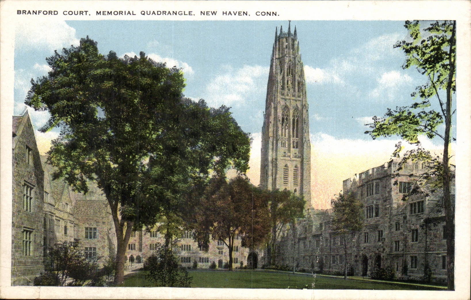 Etas Unis - United States - USA - Bradford Court Conneticut - Memorial Quandrangle - CPA 