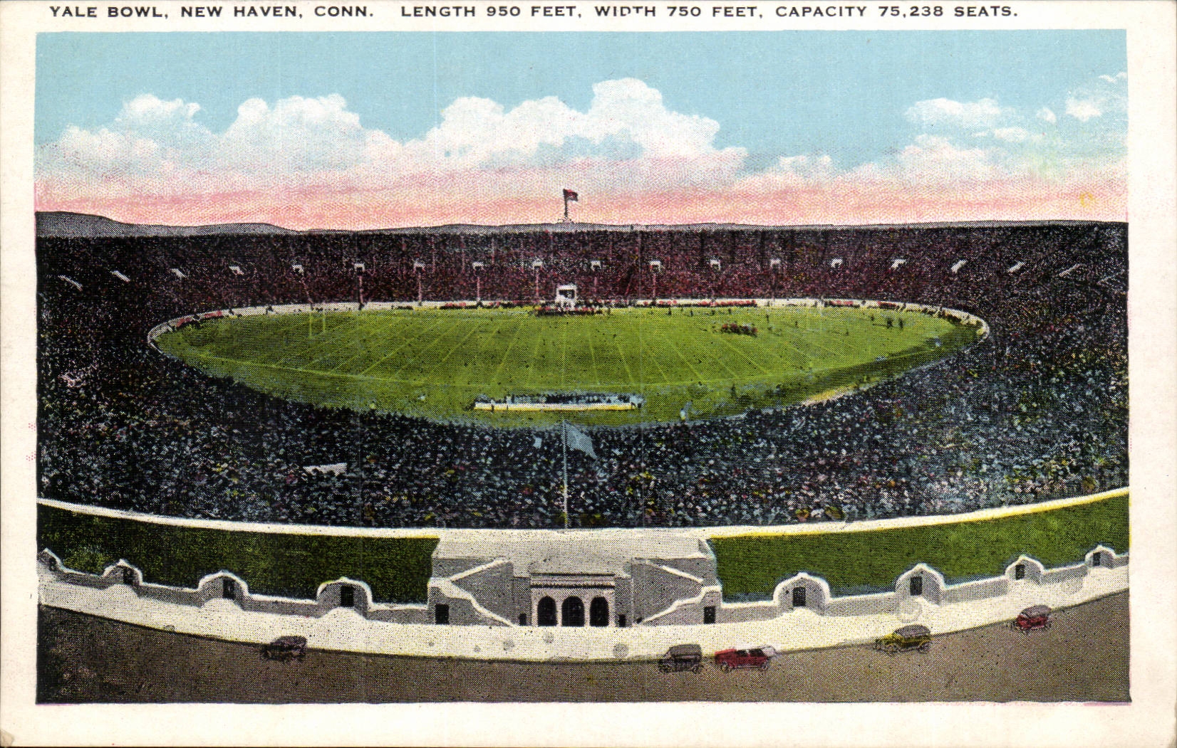Etas Unis - United States - New Haven Conneticut - Yale Bowl - Length 950 feet Width 750 feet - CPA 